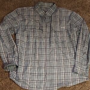 Huk Men's Plaid Casual Performance Shirt